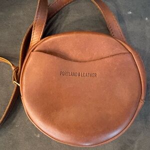 Portland Leather Circle Crossbody Bag